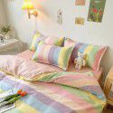 Spring and autumn bed four piece set summer sheet quilt cover Nordic quilt cover student dormitory bed three piece single bed 