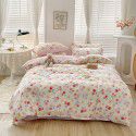 Ins wind small fresh cotton four piece cotton three piece bed sheet 