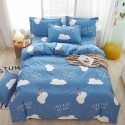 Nordic simple heart-shaped cotton 4-piece set 1.8m bedding, cotton quilt cover, bed sheet, 3-piece set for student dormitory 