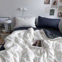 Ins Scandinavian style simple double washing cotton bed four piece set mixed bed sheet quilt cover 4 dormitory three piece set 