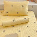 80 Thread Count Cotton Quilted Light Luxury Bears Exquisite Embroidery Bed Cover Pillow Case Soft and Dry Wash Bed Cover Sheet 