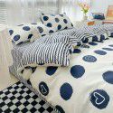 Wholesale of all cotton small fresh four piece sets of single and double student dormitories, all cotton printed sheets, quilt covers, gifts, three piece sets 