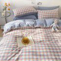 Ins pure cotton washable cotton quilt cover one piece 100% cotton 150x200 checked bed sheet quilt cover 200x230 men's quilt sheet 