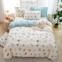 Nordic simple heart-shaped cotton 4-piece set 1.8m bedding, cotton quilt cover, bed sheet, 3-piece set for student dormitory 