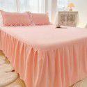 Korean Washed Cotton Bed Skirt One Piece All Seasons Universal Non slip Sheet Three Piece Mattress Protective Cover Dustproof Cover Cover 