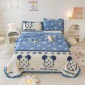 Live broadcast new milk pile bed cover three piece set, cotton mixed thick pile bed sheet, lace cover blanket, wholesale and distribution 