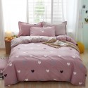 Nordic simple heart-shaped cotton 4-piece set 1.8m bedding, cotton quilt cover, bed sheet, 3-piece set for student dormitory 