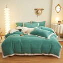 Winter taff cashmere four piece set solid thickened warm bed sheet quilt cover double-sided A cashmere simple bed 