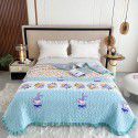 Autumn and winter thickened milk velvet bed cover quilted warm bed sheet crystal velvet blanket machine washable one hair substitute 