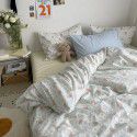 Ins small fresh retro small floral cotton four piece set cotton three piece set bed sheet quilt cover bedding wholesale 