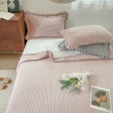 Simple and thickened Korean milk pile bed cover 3-piece quilted quilted quilted quilted bed sheet anti-static single piece blanket 