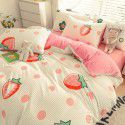 Flannel 4-piece winter milk velvet coral velvet double-sided plush quilt cover magic crystal velvet bedspread 3-piece set 