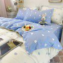 Spring and autumn bed four piece set summer sheet quilt cover Nordic quilt cover student dormitory bed three piece single bed 