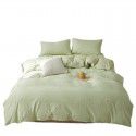 Ins Soft Waffle 4-Piece Washed Cotton Simple Solid Color Dormitory 3-Piece Fitted Sheet Manufacturer Wholesale 