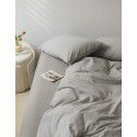 Wuyin New All Cotton Washed Cotton Four Piece Set Simple All Cotton Bedding Cover Sheet Fitted Sheet Wholesale by Manufacturers