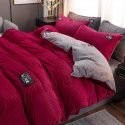 Flannel 4-piece winter milk velvet coral velvet double-sided plush quilt cover magic crystal velvet bedspread 3-piece set 