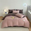 New Four Piece Set Four Season Student Three Piece Set Solid Color Fitted Sheet Double Duvet Cover 