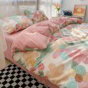 Wholesale of all cotton small fresh four piece sets of single and double student dormitories, all cotton printed sheets, quilt covers, gifts, three piece sets 