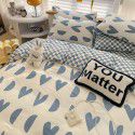 Ins wind small fresh cotton four piece cotton three piece bed sheet 