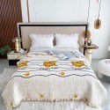 Autumn and winter thickened milk velvet bed cover quilted warm bed sheet crystal velvet blanket machine washable one hair substitute 