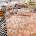 Ins wind small fresh cotton four piece cotton three piece bed sheet 