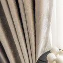 High precision texture malachite green mica grey modern luxury blackout curtain cloth finished villa curtain Venus 