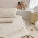 80 Thread Count Cotton Quilted Light Luxury Bears Exquisite Embroidery Bed Cover Pillow Case Soft and Dry Wash Bed Cover Sheet 