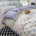 Wholesale of all cotton small fresh four piece sets of single and double student dormitories, all cotton printed sheets, quilt covers, gifts, three piece sets 