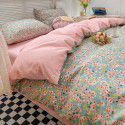 Wholesale of all cotton small fresh four piece sets of single and double student dormitories, all cotton printed sheets, quilt covers, gifts, three piece sets 