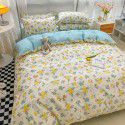 Wholesale of all cotton small fresh four piece sets of single and double student dormitories, all cotton printed sheets, quilt covers, gifts, three piece sets 