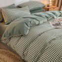 Ins pure cotton washable cotton quilt cover one piece 100% cotton 150x200 checked bed sheet quilt cover 200x230 men's quilt sheet 