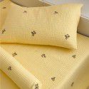 80 Thread Count Cotton Quilted Light Luxury Bears Exquisite Embroidery Bed Cover Pillow Case Soft and Dry Wash Bed Cover Sheet 