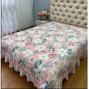 Autumn and winter thickened milk velvet bed cover quilted warm bed sheet crystal velvet blanket machine washable one hair substitute 