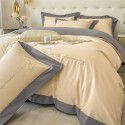 Luxurious and high-grade thickened 4-piece winter buffed bed sheet and quilt cover 3-piece bedding non cotton cotton 