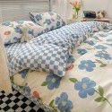 Wholesale of all cotton small fresh four piece sets of single and double student dormitories, all cotton printed sheets, quilt covers, gifts, three piece sets 