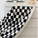 Black and white checkerboard blanket lamb cashmere bed sheet quilt cover thickened cover sofa blanket step into wholesale bedding 