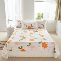 Small fresh printed bed cover with cotton chiffon lace bed cover bedspread single piece all-purpose bed cover kit wholesale 