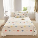 Small fresh printed bed cover with cotton chiffon lace bed cover bedspread single piece all-purpose bed cover kit wholesale 