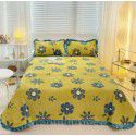 Autumn and winter thickened milk velvet bed cover quilted warm bed sheet crystal velvet blanket machine washable one hair substitute 