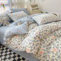 Ins wind small fresh cotton four piece cotton three piece bed sheet 