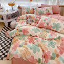 Ins wind small fresh cotton four piece cotton three piece bed sheet 