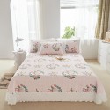 Small fresh printed bed cover with cotton chiffon lace bed cover bedspread single piece all-purpose bed cover kit wholesale 