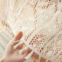 French wide straight edge pastoral crochet hollowed out table cloth lace tassel cloth tea table cloth manufacturer wholesale and distribution 