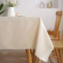 Cross border Amazon cotton and linen table cloth waterproof, oil proof, wash free, solid color table cloth restaurant tea table cloth spot wholesale 