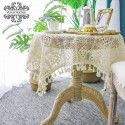 French Lace Table Cloth Vintage Hand crocheted Woven American Garden Table Table Cloth Desk ins Girl Nordic 