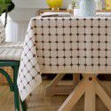 Thickened plaid tablecloth, cotton linen, small and fresh rectangular Japanese simple tablecloth, table cloth, Amazon cross-border 