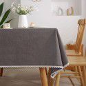 Cross border Amazon cotton and linen table cloth waterproof, oil proof, wash free, solid color table cloth restaurant tea table cloth spot wholesale 