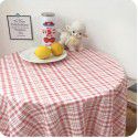 Korean vintage ins simple plaid tablecloth student desk cloth picnic cloth girl heart background cloth photo props 