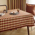 Nordic rhombic plaid tablecloth home decoration rectangular table round table tablecloth cloth tea table mat ins dust cover 