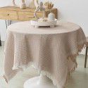 French tablecloth ins Japanese cotton linen white high-grade luxury tea table table table cloth bedside table cloth 